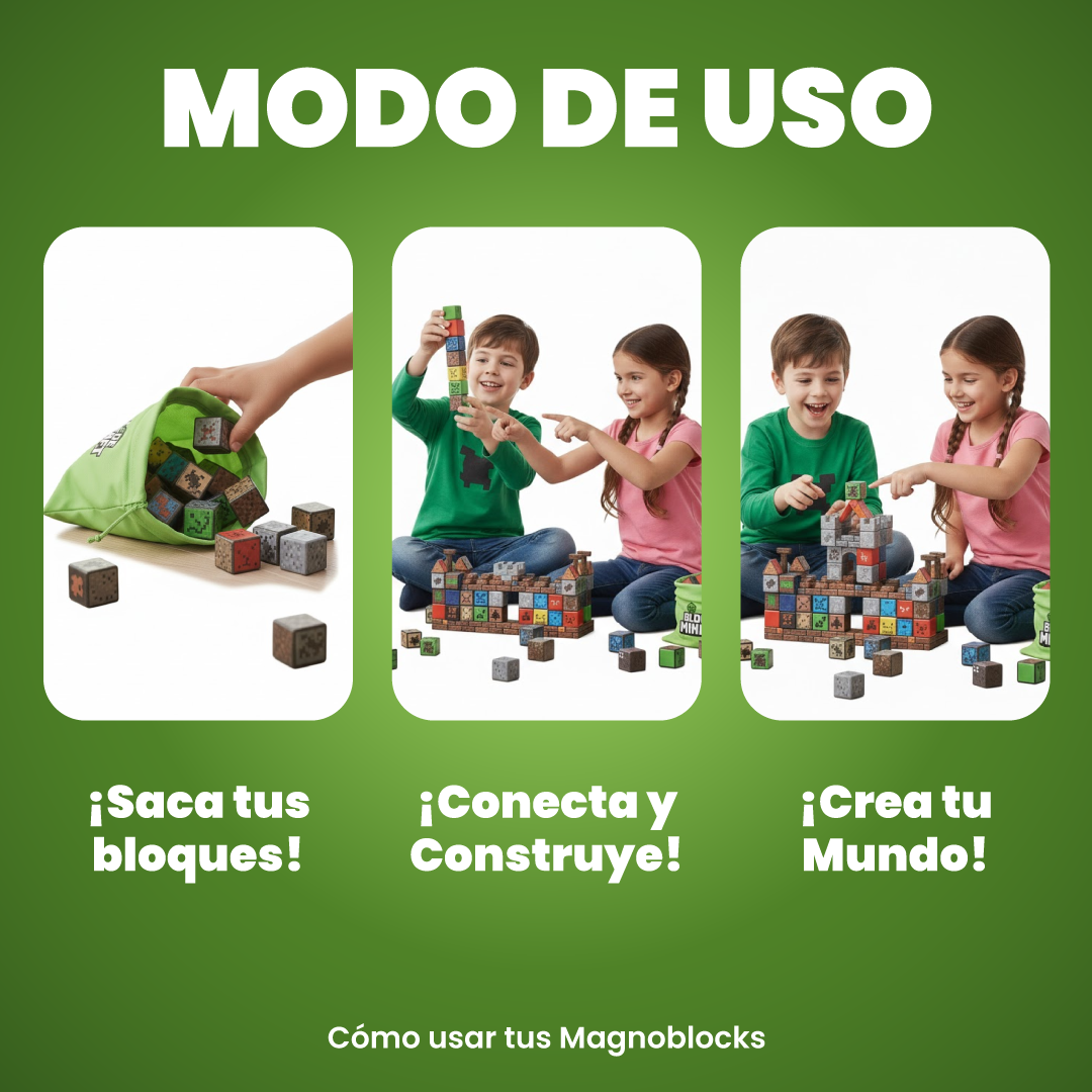 Bloques magnéticos de minecraft - Magnoblocks™