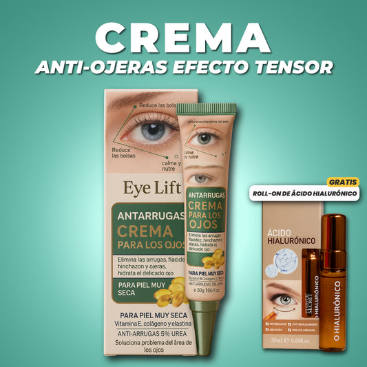 Crema anti-ojeras efecto tensor + Roll-on de ácido hialurónico - Eye Lift™
