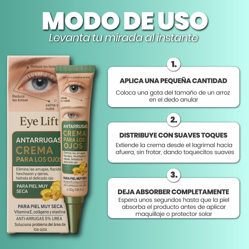 Crema anti-ojeras efecto tensor + Roll-on de ácido hialurónico - Eye Lift™ (Copia)