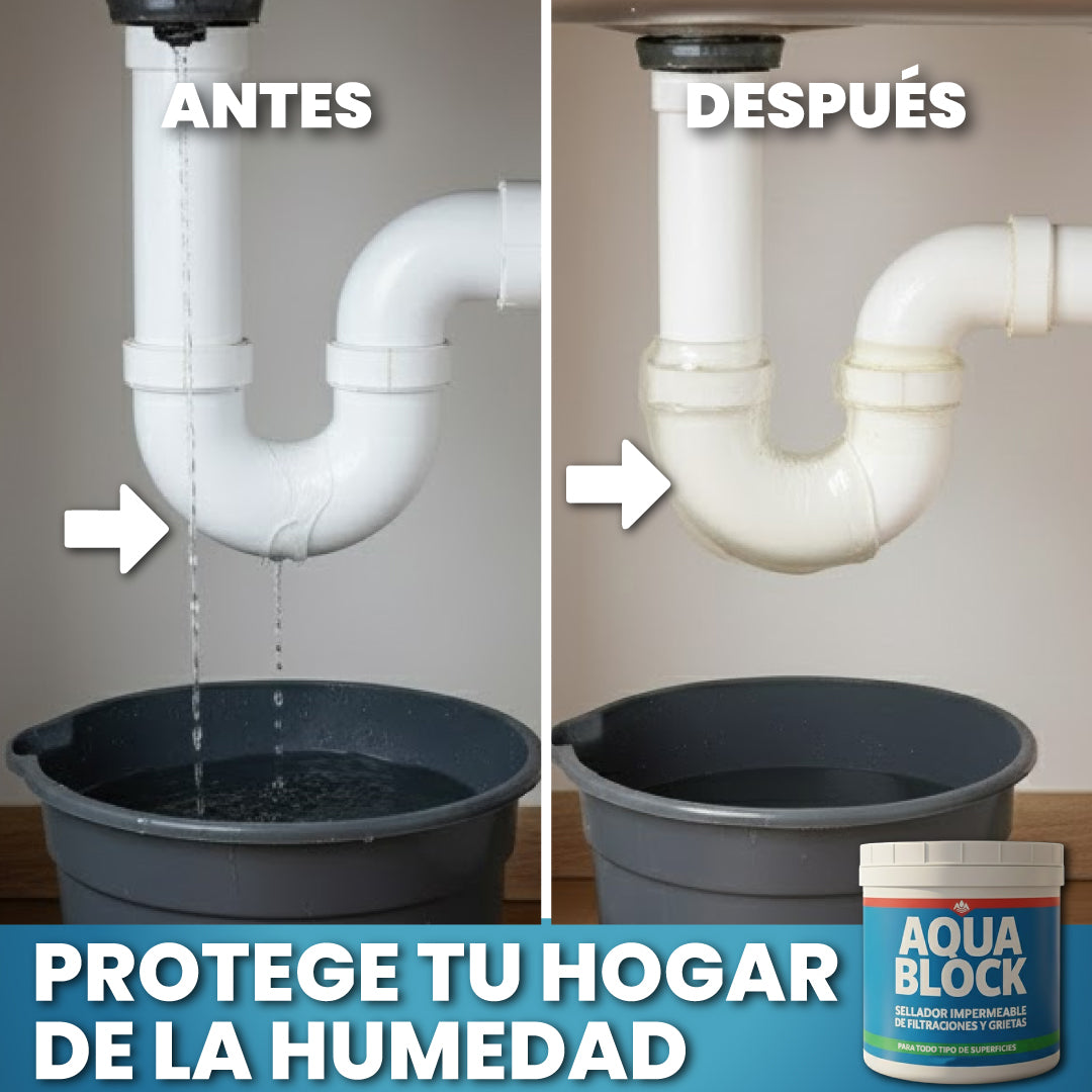 Sellador impermeable de filtraciones y grietas - Aqua Block™