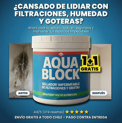 Sellador impermeable de filtraciones y grietas - Aqua Block™