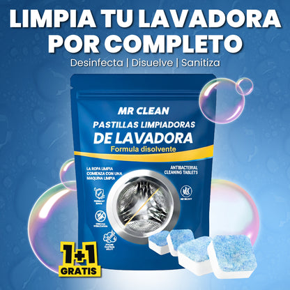 Pack 12 Pastillas limpiadoras de lavadora - Mr Clean™ | 1 + 1 GRATIS