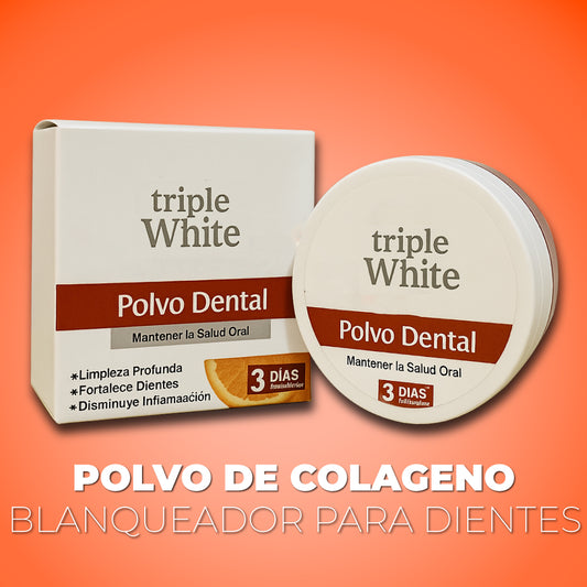 Polvo de colageno blanqueador para dientes - Triple White™