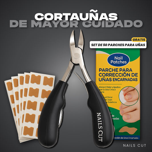 Cortauñas de precisión para mayor cuidado + Parches para uñas encarnadas - Nails Cut™