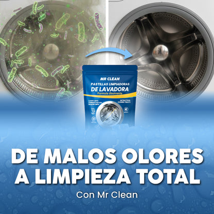 Pack 12 Pastillas limpiadoras de lavadora - Mr Clean™ | 1 + 1 GRATIS