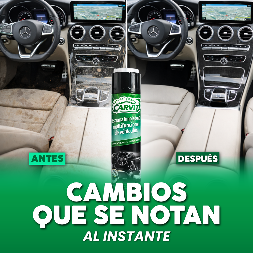 Carvit™ - Espuma limpiadora multifuncional de vehículos