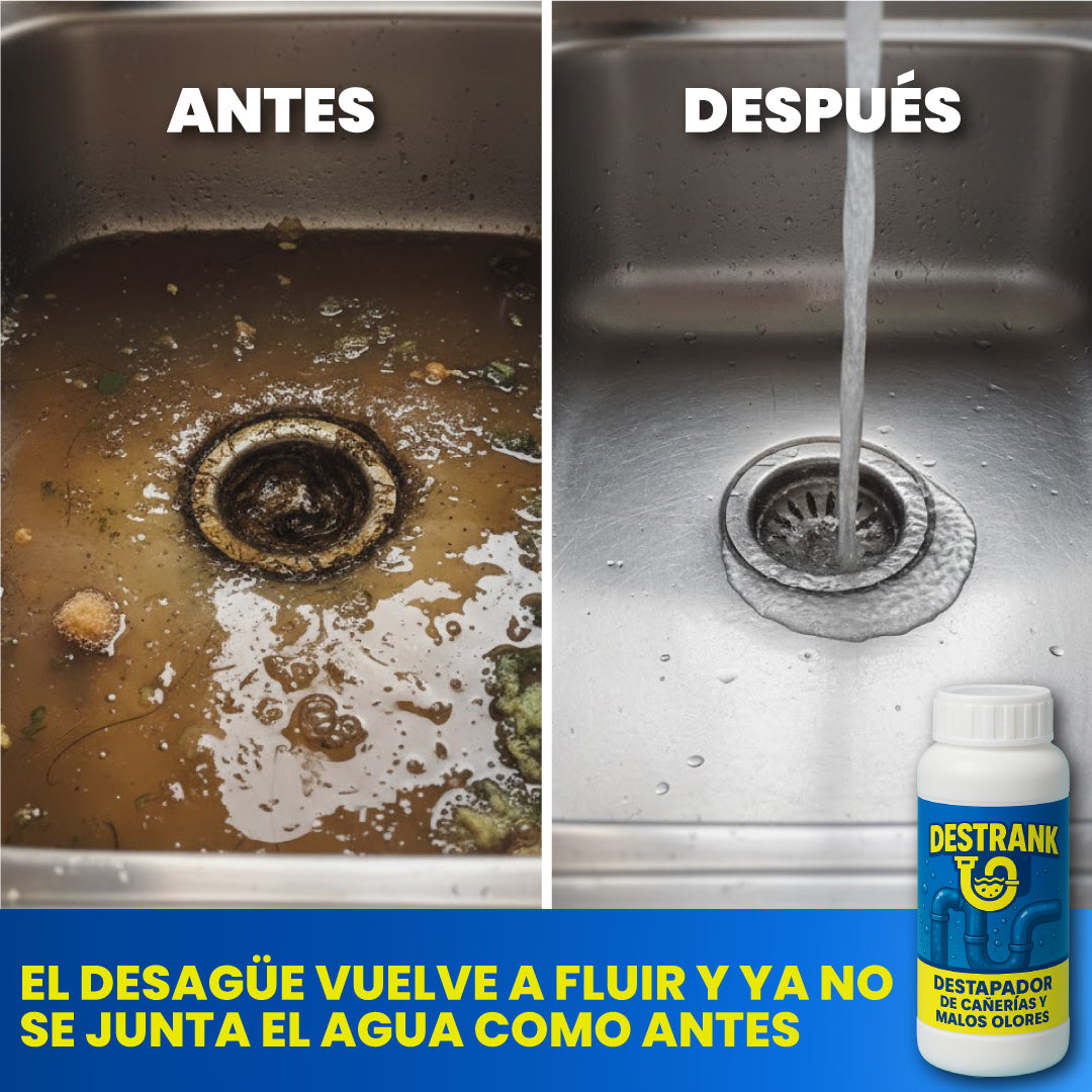 Destapador de cañerías y malos olores - Destrank™ | 1 + 1 GRATIS