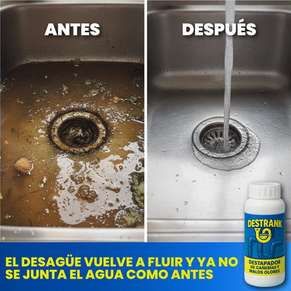 Destapador de cañerías y malos olores - Destrank™ | 1 + 1 GRATIS