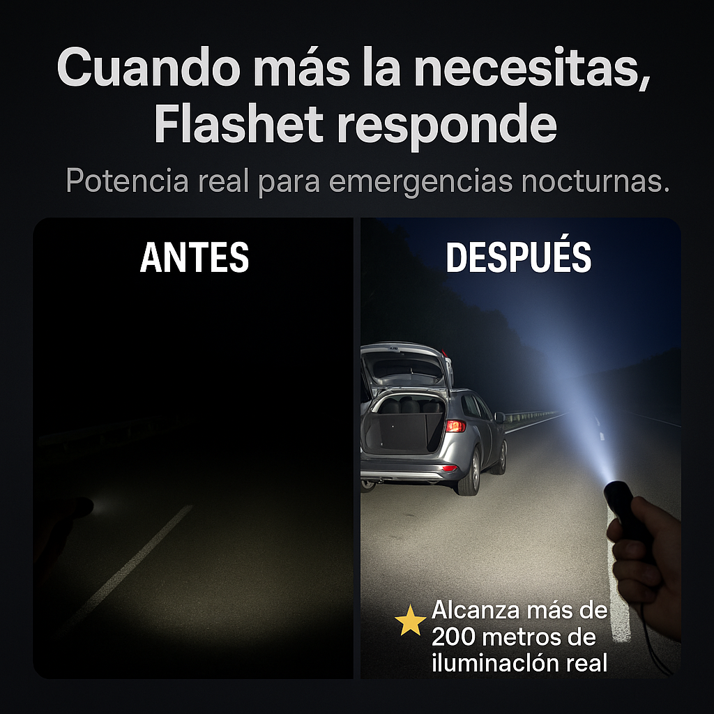 Linterna ultrapotente recargable + 1 de regalo - Flashet™