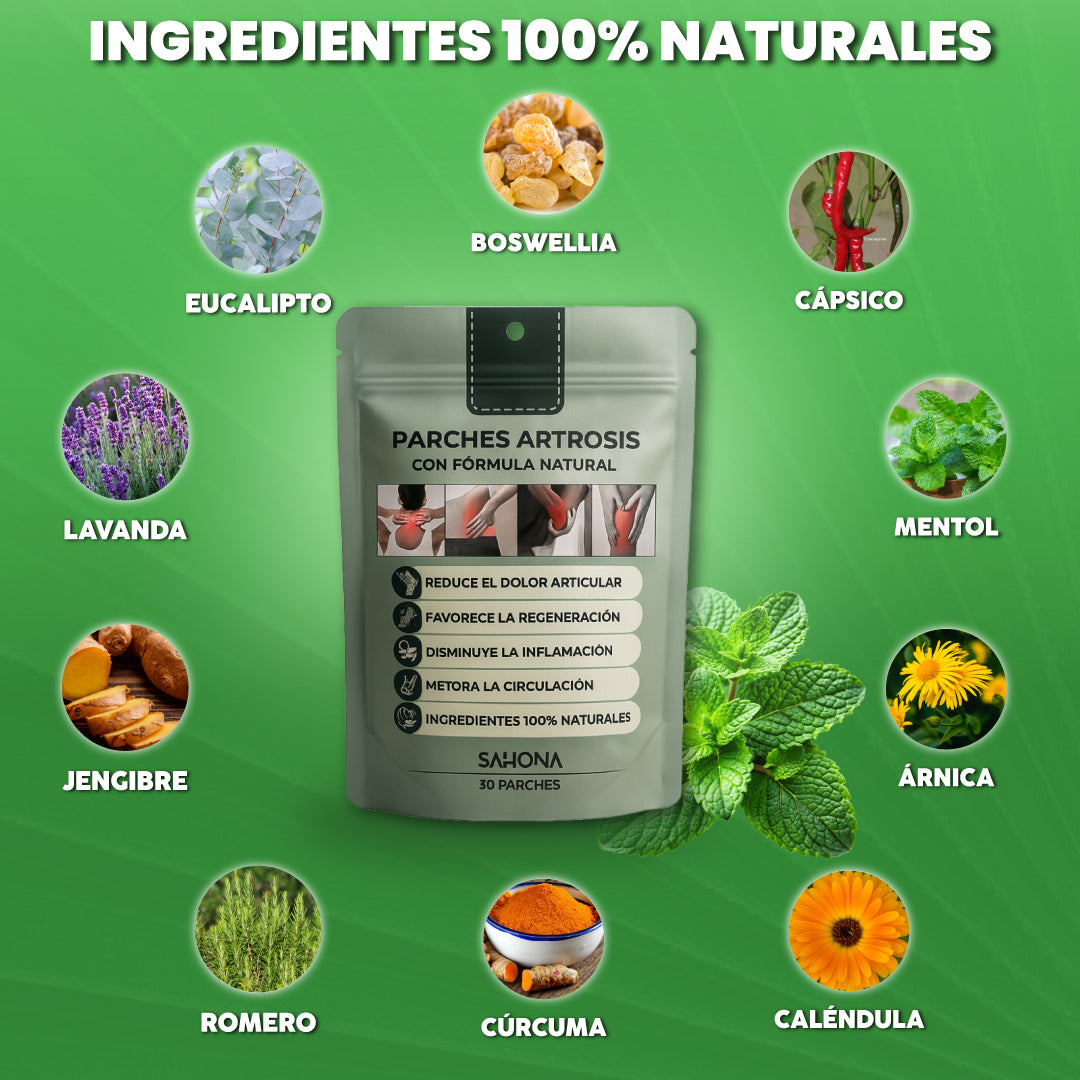 Parches analgésicos con fórmula natural - Sahona™