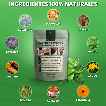 Parches analgésicos con fórmula natural - Sahona™