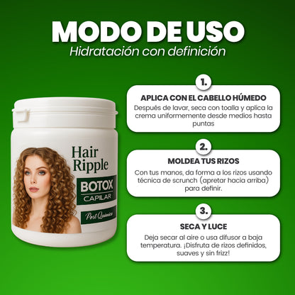 Crema capilar para rizar el cabello + Spray Fijador - Hair Ripple™