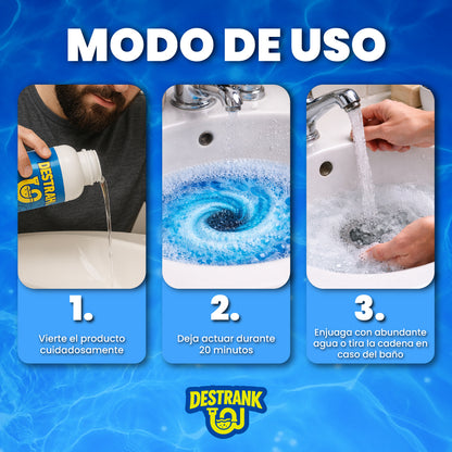 Destapador de cañerías y malos olores - Destrank™ | 1 + 1 GRATIS